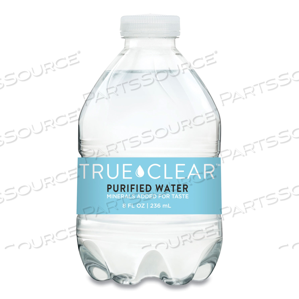 PURIFIED BOTTLED WATER, 8 OZ BOTTLE by True Clear