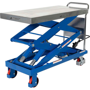 HYDRAULIC ELEVATING CART 47 X 24 1500 LB. CAP. by Vestil Manufacturing Corp. HYDRAULIC ELEVATING CART 47 X 24 1500 LB. CAP. by Vestil Manufacturing Corp.