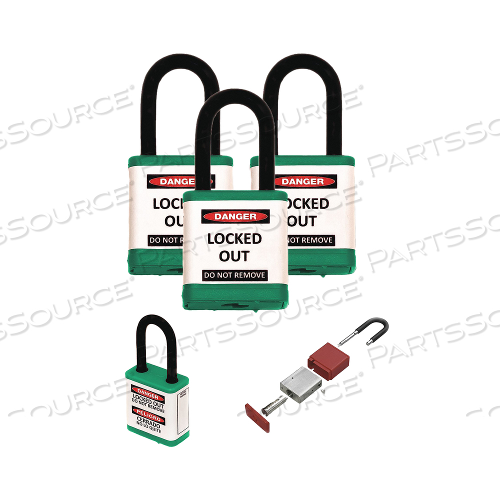 LOCKOUT PADLOCK 1-1/2 H SHACKLE PK3 by ZING Green Safety Products