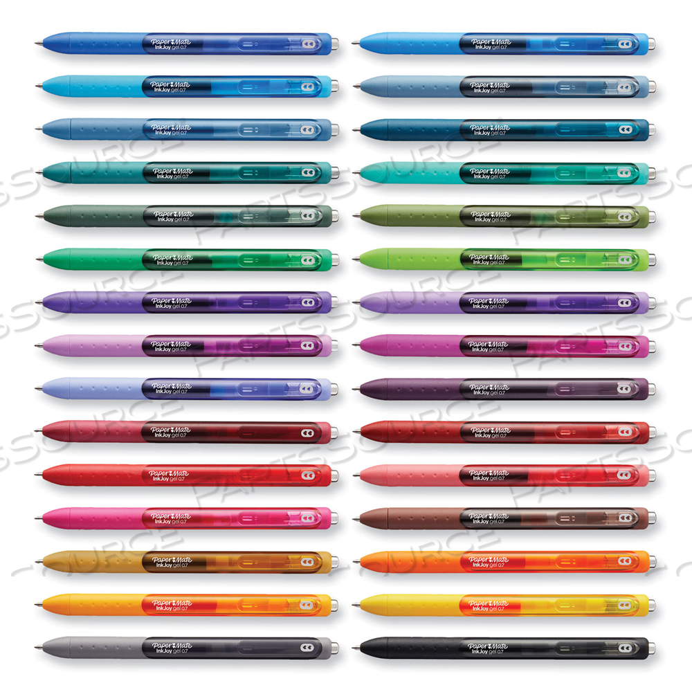 INKJOY GEL PEN, RETRACTABLE, MEDIUM 0.7 MM, ASSORTED INK AND BARREL COLORS 
