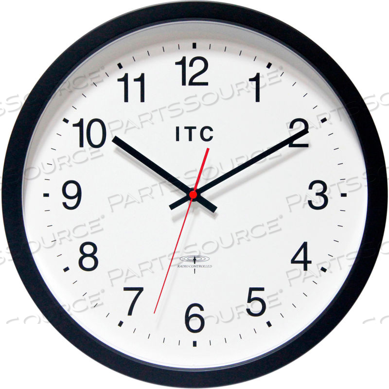 14" ROUND ATOMIC TIME KEEPER WALL CLOCK - BLACK by Infinity Instruments 14" ROUND ATOMIC TIME KEEPER WALL CLOCK - BLACK by Infinity Instruments