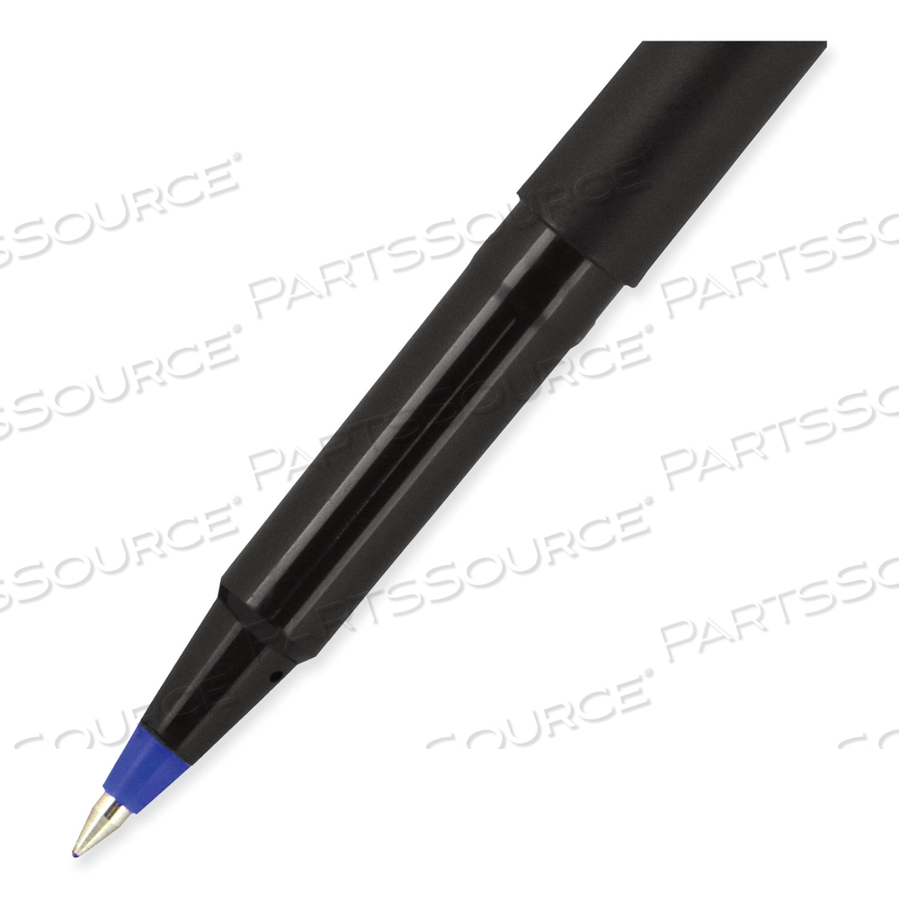 ROLLER BALL PEN, STICK, MICRO 0.5 MM, BLUE INK, BLACK BARREL by Uni-Ball