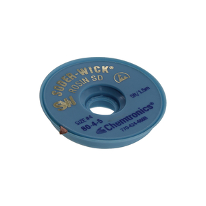 5FT L X 2.8MM W COPPER SODER-WICK® ROSIN #4 BLUE STATIC DISSIPATIVE BOBBIN DESOLDERING BRAID by Newark / Element 14
