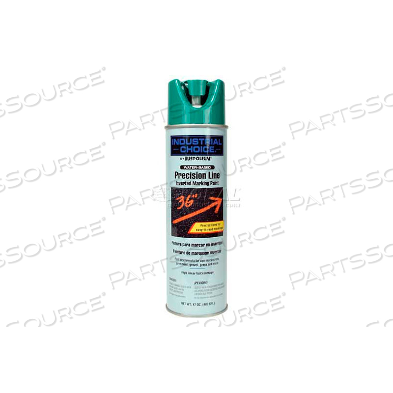 M1800 WATER-BASED PRECISION-LINE INVERTED MARKING PAINT AEROSOL, SAFETY GREEN by Rust-Oleum M1800 WATER-BASED PRECISION-LINE INVERTED MARKING PAINT AEROSOL, SAFETY GREEN by Rust-Oleum