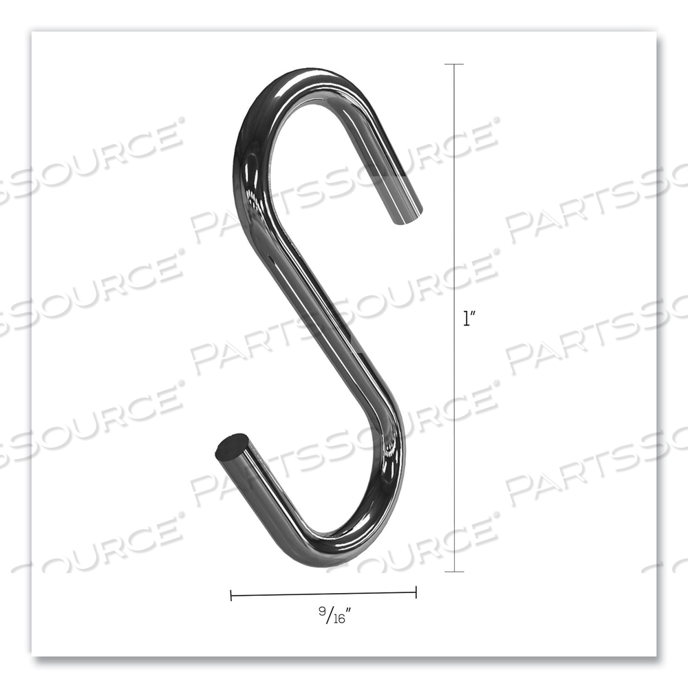 S HOOKS, METAL, SILVER by Deflecto