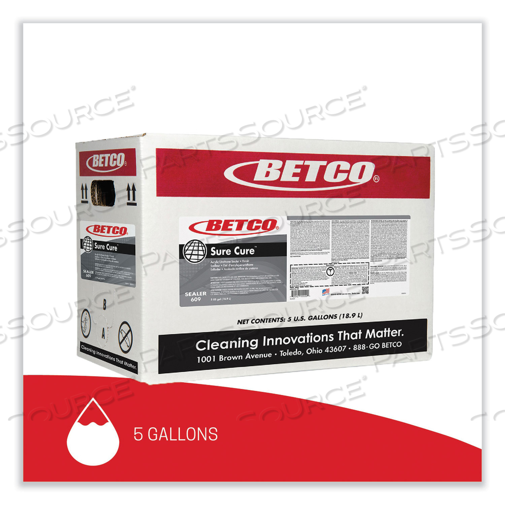 SURE CURE URETHANE FORTIFIED SEALER/FINISH, 5 GAL BAG-IN-BOX by Betco Corporation