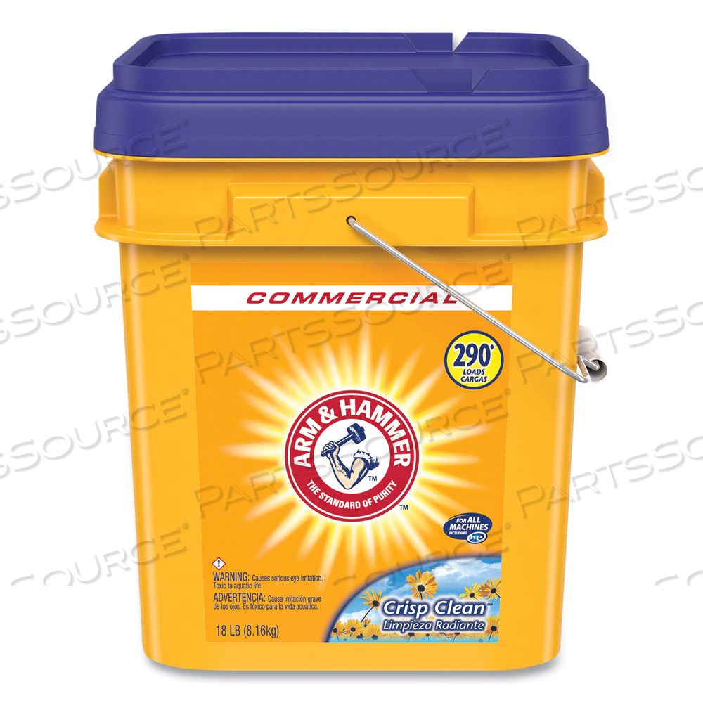 POWDER LAUNDRY DETERGENT, CRISP CLEAN, 18 LB PAIL by Arm And Hammer
