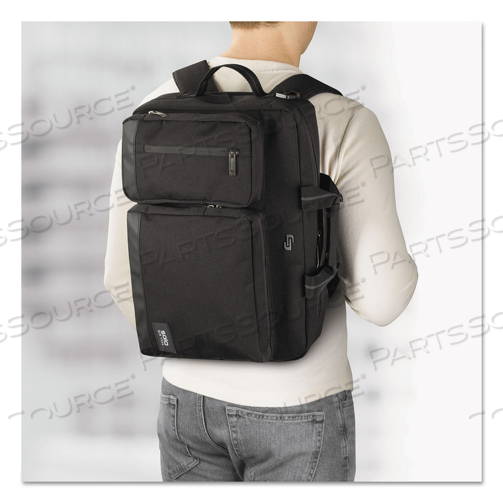 URBAN HYBRID BRIEFCASE, FITS DEVICES UP TO 15.6", POLYESTER, 5 X 17.25 X 17.24, BLACK by Solo URBAN HYBRID BRIEFCASE, FITS DEVICES UP TO 15.6", POLYESTER, 5 X 17.25 X 17.24, BLACK by Solo