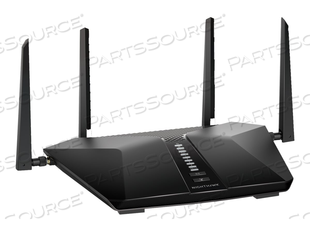 NIGHTHAWK AX5 RAX43, WIRELESS ROUTER, 4-PORT SWITCH, GIGE, 802.11A/B/G/N/AC/AX, DUAL BAND by Netgear NIGHTHAWK AX5 RAX43, WIRELESS ROUTER, 4-PORT SWITCH, GIGE, 802.11A/B/G/N/AC/AX, DUAL BAND by Netgear
