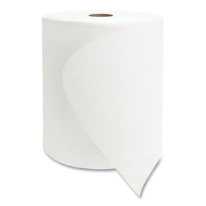 VALAY UNIVERSAL TAD ROLL TOWELS, 1-PLY, 8" X 600 FT, WHITE, 6 ROLLS/CARTON by Morcon Tissue