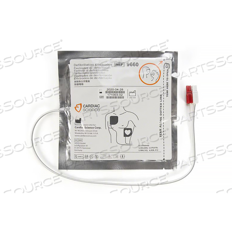 DEFIBRILLATOR ELECTRODE PAD ADULT by Cardiac Science / Powerheart (Opto Cardiac Care Limited)