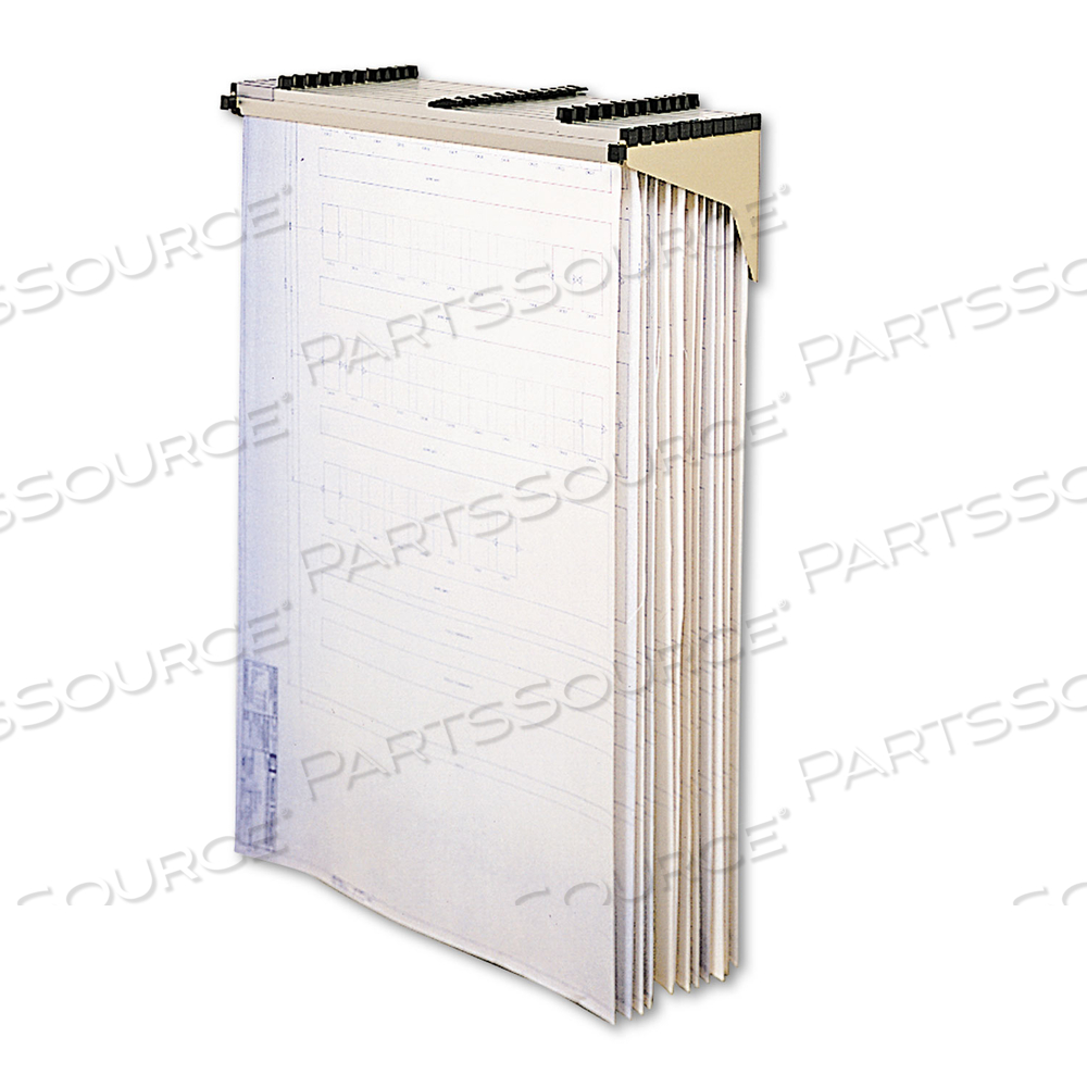 SHEET FILE DROP/LIFT WALL RACK, 12 HANGING CLAMPS, 43.75W X 11.5D X 7.75H, SAND by Safco SHEET FILE DROP/LIFT WALL RACK, 12 HANGING CLAMPS, 43.75W X 11.5D X 7.75H, SAND by Safco