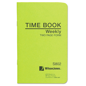 FOREMAN'S TIME BOOK, ONE-PART (NO COPIES), 13.5 X 4.13, 36 FORMS TOTAL by Wilson Jones FOREMAN'S TIME BOOK, ONE-PART (NO COPIES), 13.5 X 4.13, 36 FORMS TOTAL by Wilson Jones