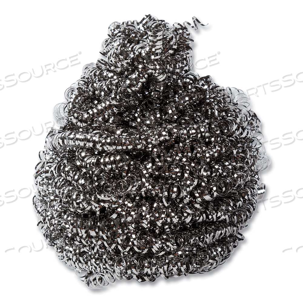 STAINLESS STEEL SPONGE, POLYBAGGED, 1.50 OZ, GRAYS/CARTON by Royal Paper