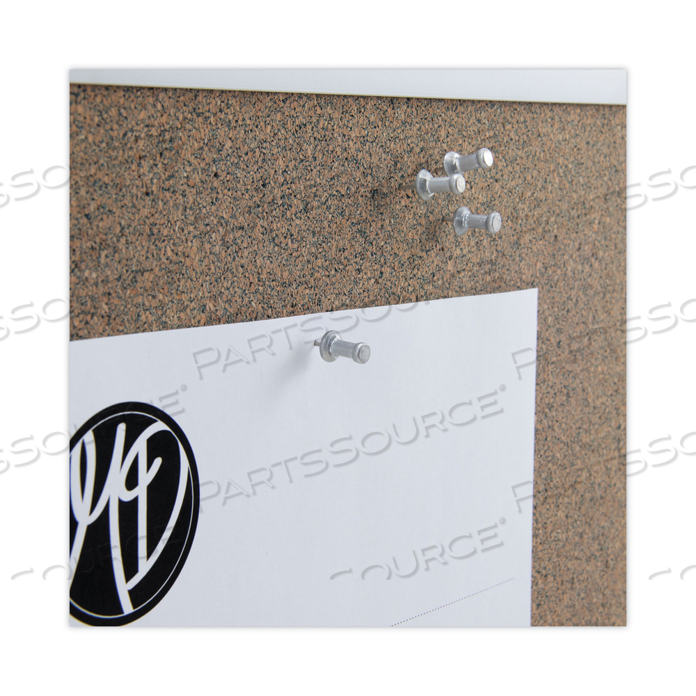 ALUMINUM HEAD PUSH PINS, ALUMINUM, SILVER, 0.63" by Gem Products