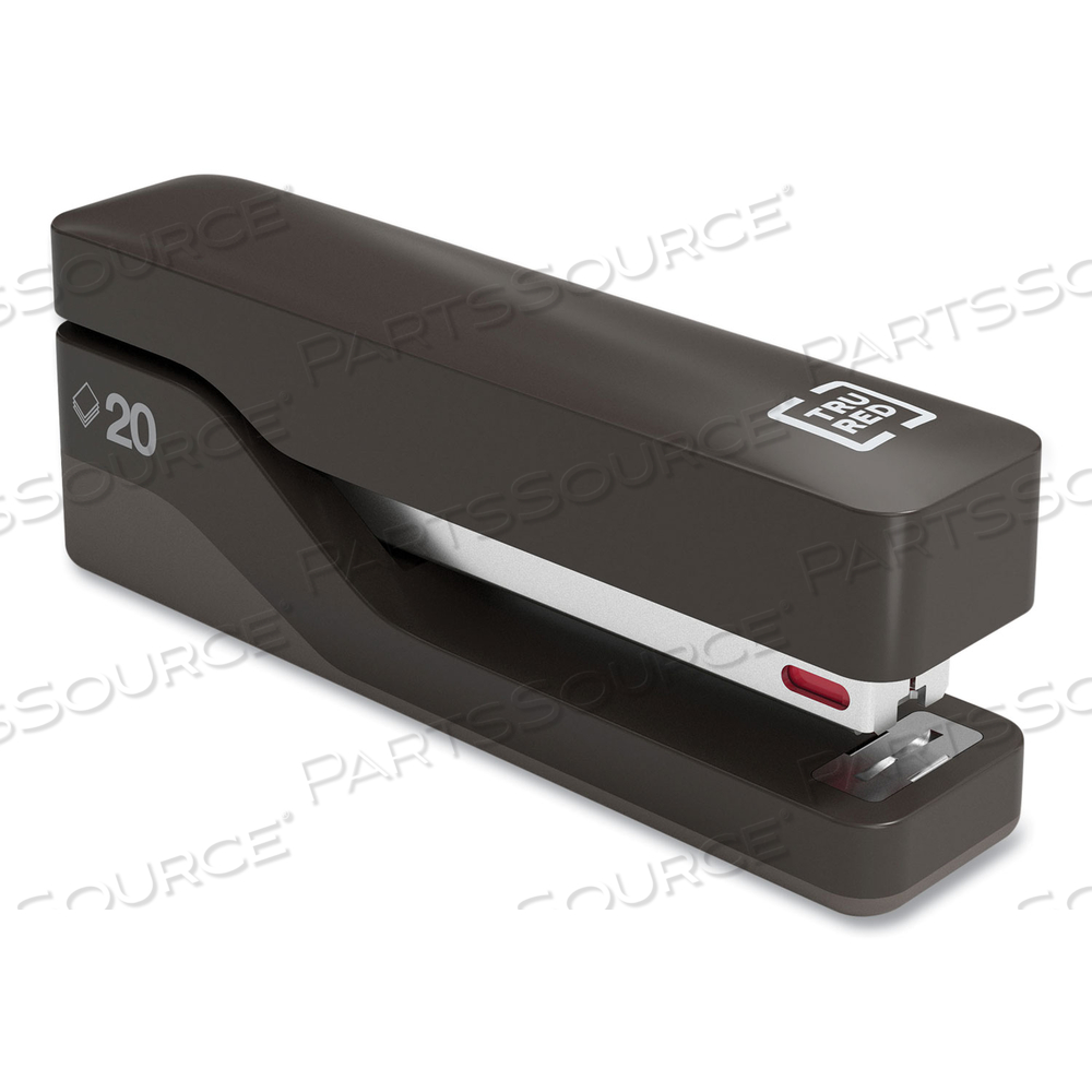 DESKTOP PLASTIC HALF STRIP STAPLER, 20-SHEET CAPACITY, BLACK by TRU RED DESKTOP PLASTIC HALF STRIP STAPLER, 20-SHEET CAPACITY, BLACK by TRU RED