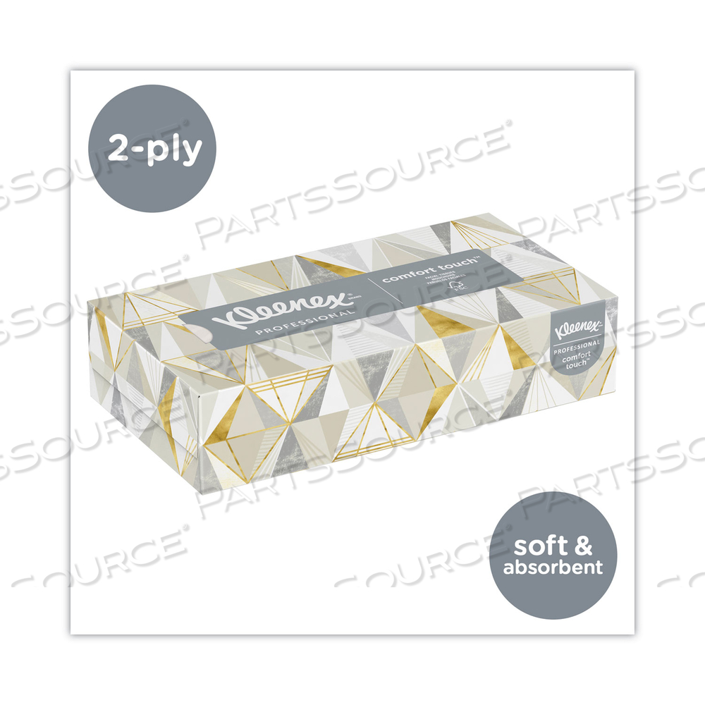 WHITE FACIAL TISSUE FOR BUSINESS, 2-PLY 