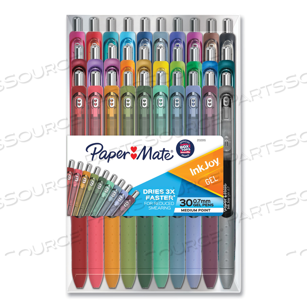 INKJOY GEL PEN, RETRACTABLE, MEDIUM 0.7 MM, ASSORTED INK AND BARREL COLORS 
