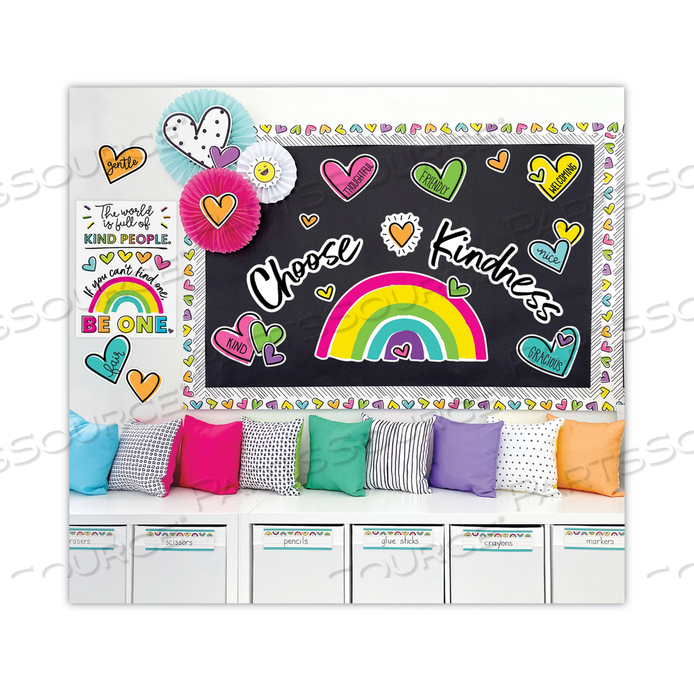 MOTIVATIONAL BULLETIN BOARD SET, KIND VIBES, 75 PIECES by Carson-Dellosa Publishing