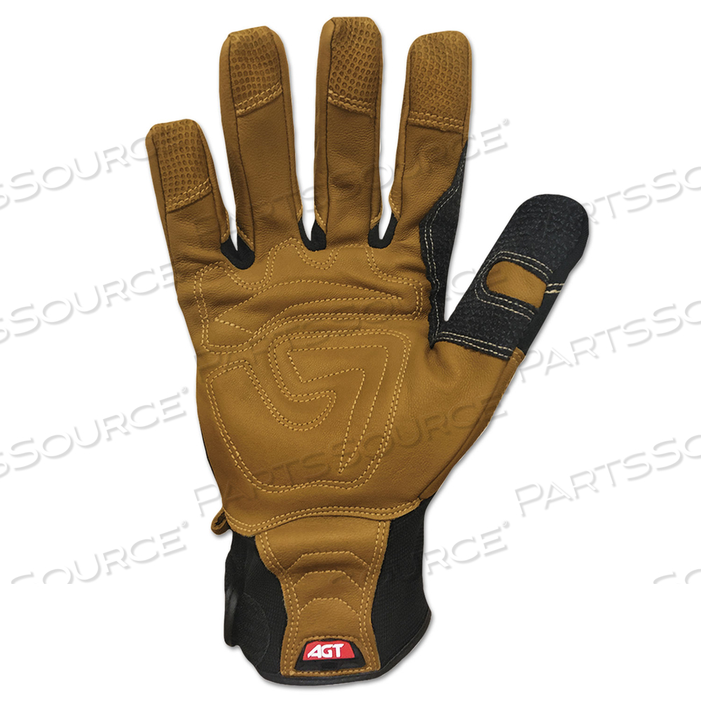 RANCHWORX LEATHER GLOVES, BLACK/TAN, LARGE by Ironclad
