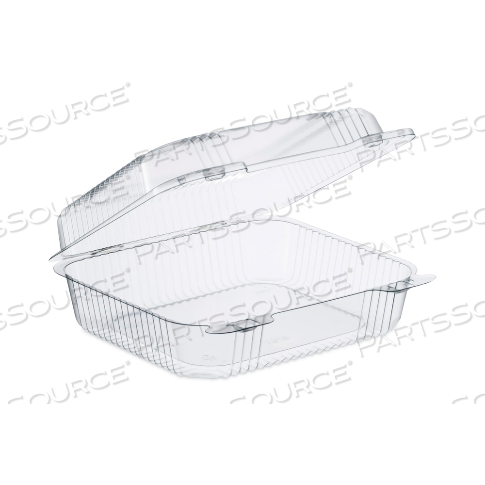 STAYLOCK CLEAR HINGED LID CONTAINERS, 7.8 X 8.3 X 3, CLEAR, PLASTIC, 125/BAG by Dart Container Corporation
