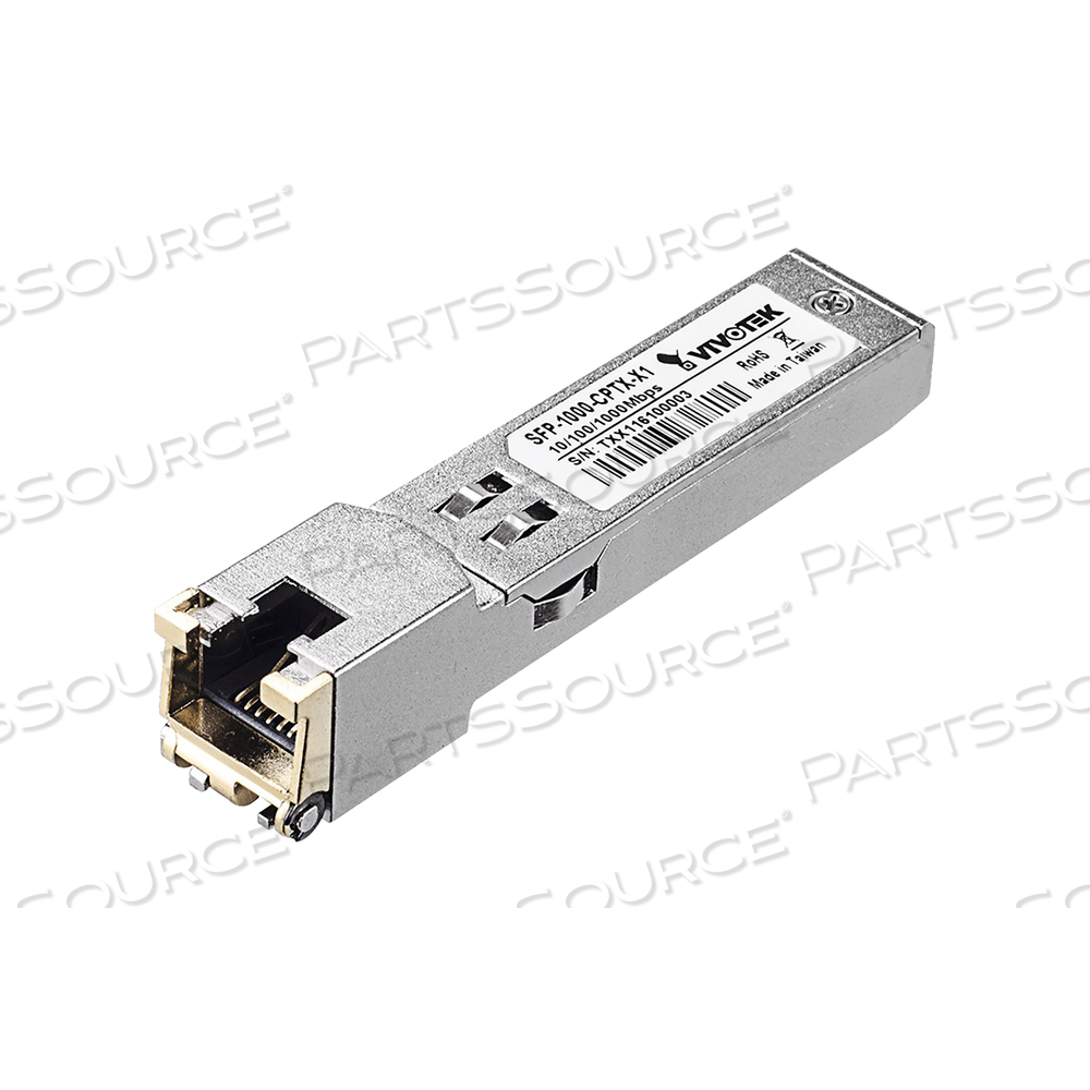 VIVOTEK SFP-1000-CPTX-X1, SFP (MINI-GBIC) TRANSCEIVER MODULE, 10MB LAN, 100MB LAN, 1GBE by VIVOTEK Inc. VIVOTEK SFP-1000-CPTX-X1, SFP (MINI-GBIC) TRANSCEIVER MODULE, 10MB LAN, 100MB LAN, 1GBE by VIVOTEK Inc.