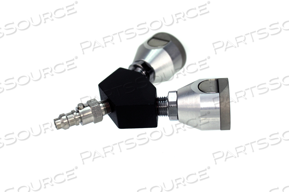 PURITAN Y-BLOCK, MALE QC INLET X FEMALE COUPLER OUTLETS, MED AIR by Bay Corporation
