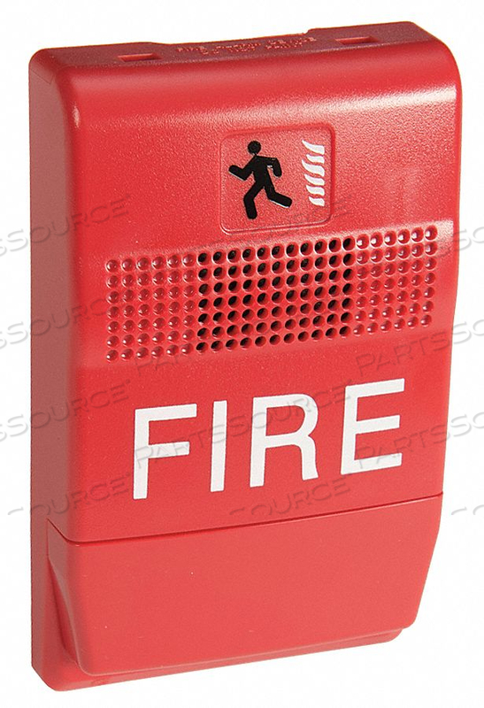 GENESIS TEMP HORN, HI-LO, RED, MARKED FIRE by Edwards Signaling GENESIS TEMP HORN, HI-LO, RED, MARKED FIRE by Edwards Signaling