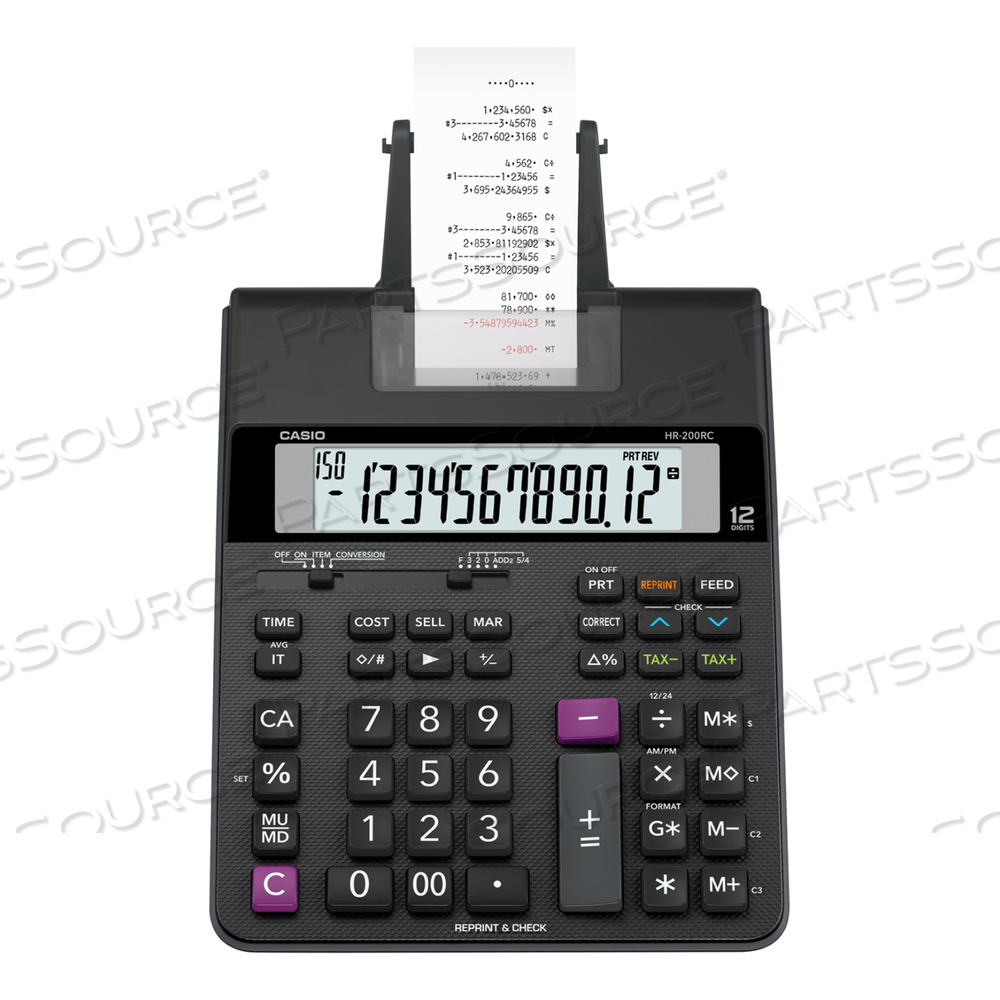 HR200RC PRINTING CALCULATOR, BLACK/RED PRINT, 2.4 LINES/SEC by Casio HR200RC PRINTING CALCULATOR, BLACK/RED PRINT, 2.4 LINES/SEC by Casio