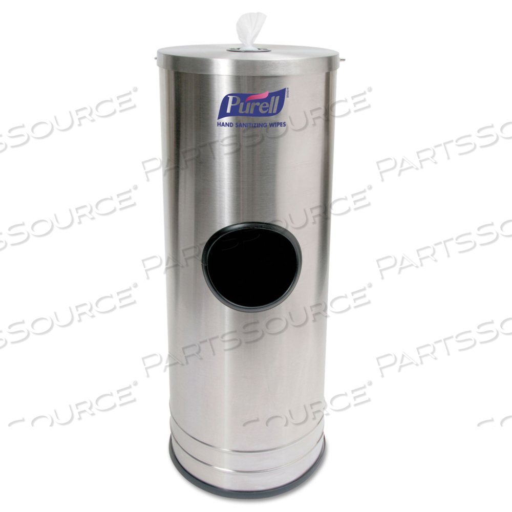 DISPENSER STAND FOR SANITIZING WIPES, 1,500 WIPE CAPACITY, 10.25 X 10.25 X 14.5, STAINLESS STEEL by Purell