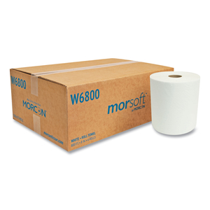 MORSOFT UNIVERSAL ROLL TOWELS, 8" X 800 FT, WHITE/CARTON by Morcon Tissue MORSOFT UNIVERSAL ROLL TOWELS, 8" X 800 FT, WHITE/CARTON by Morcon Tissue