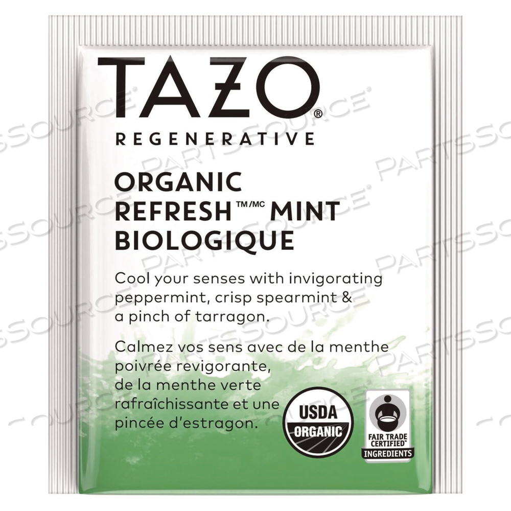 TEA BAGS, ORGANIC REFRESH MINT by Tazo