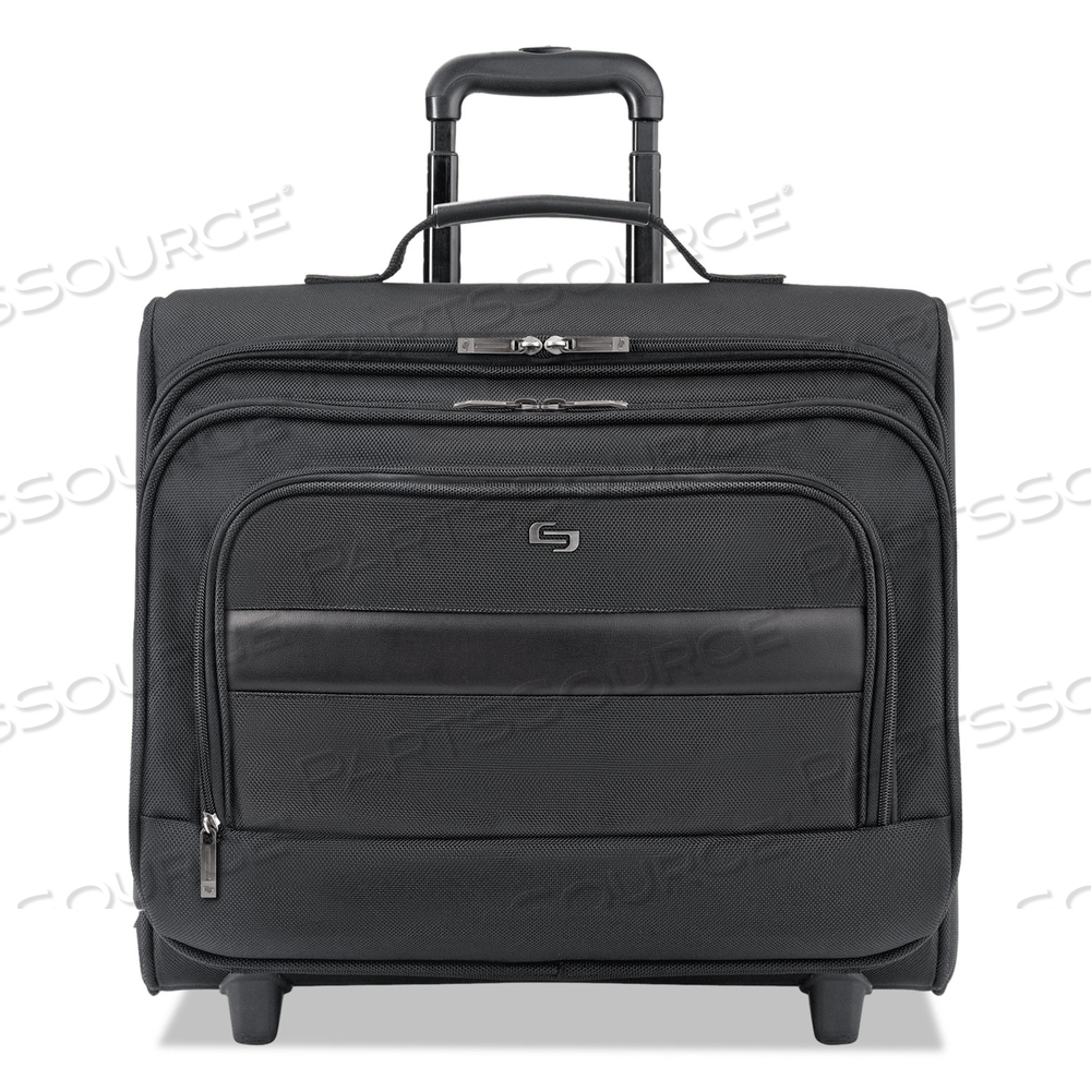 CLASSIC ROLLING OVERNIGHTER CASE, FITS DEVICES UP TO 15.6", BALLISTIC POLYESTER, 16.14 X 6.69 X 13.78, BLACK by Solo