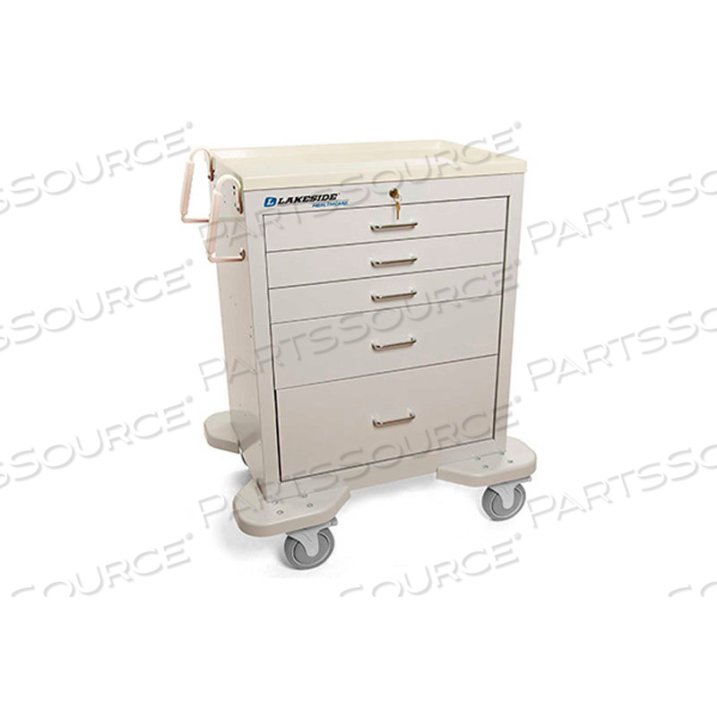 EMER CART,5 DRAWER KEY LOCK by Lakeside Manufacturing, Inc.