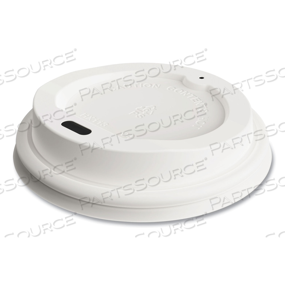 PLASTIC HOT CUP LIDS, FITS 8 OZ CUPS, WHITE by Perk PLASTIC HOT CUP LIDS, FITS 8 OZ CUPS, WHITE by Perk