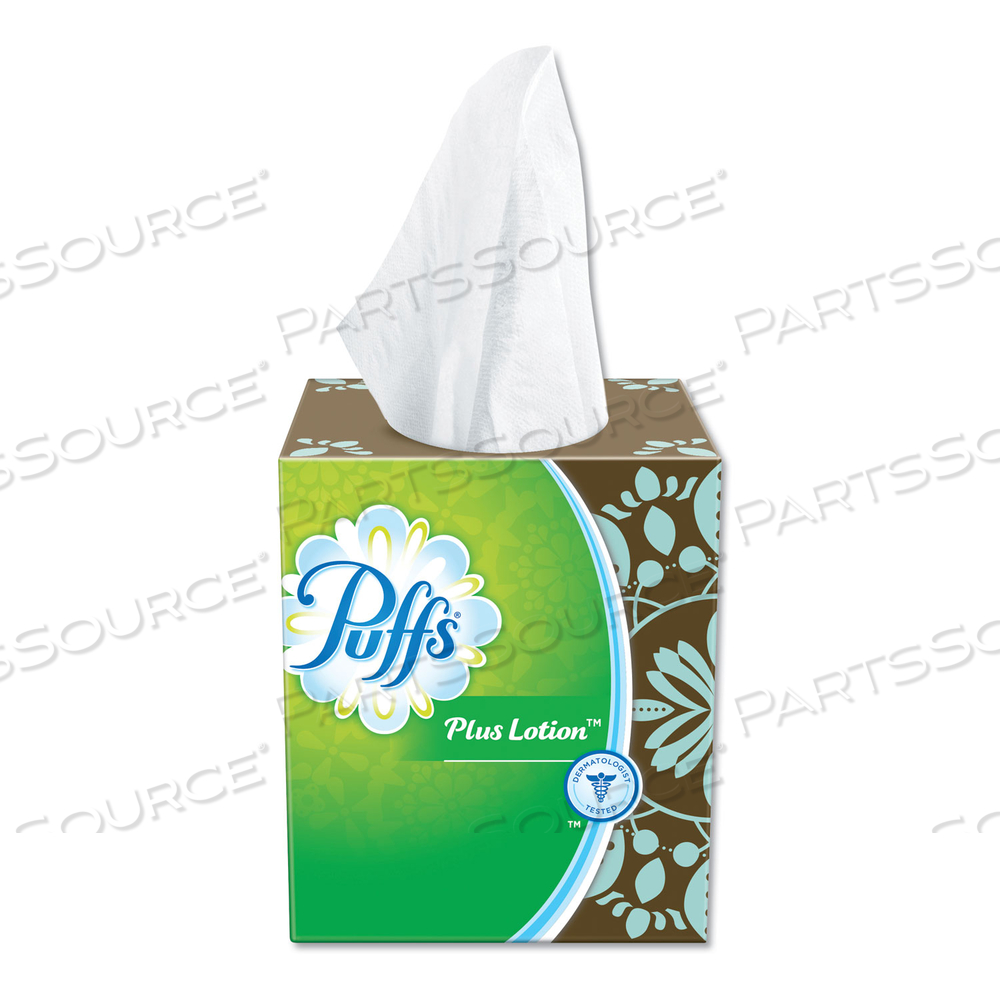 PLUS LOTION FACIAL TISSUE, 1-PLY, WHITE, 56 SHEETS/BOX by Puffs
