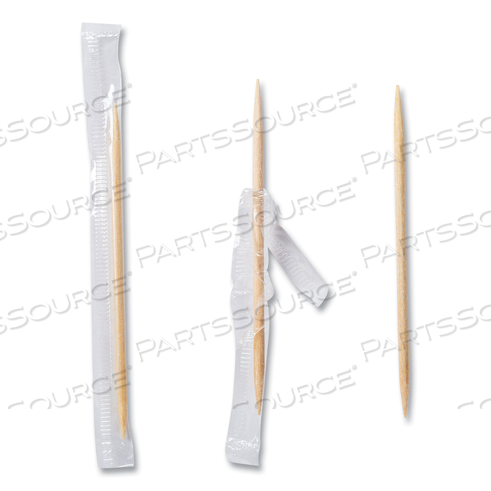 MINT CELLO-WRAPPED WOOD TOOTHPICKS, 2.5", NATURAL by Royal Paper