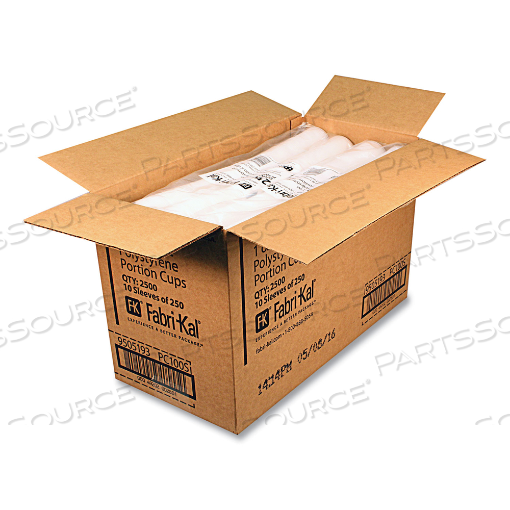 PORTION CUPS, SQUAT, 1 OZ, TRANSLUCENT, 125/SLEEVE by Fabrikal PORTION CUPS, SQUAT, 1 OZ, TRANSLUCENT, 125/SLEEVE by Fabrikal