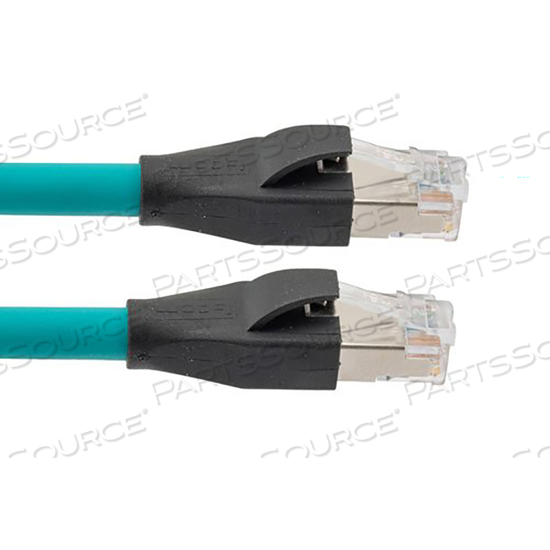100FT L TEAL RJ45 DOUBLE SHIELDED CAT6A HIGH FLEX ETHERNET CABLE by L-com, Inc. 100FT L TEAL RJ45 DOUBLE SHIELDED CAT6A HIGH FLEX ETHERNET CABLE by L-com, Inc.