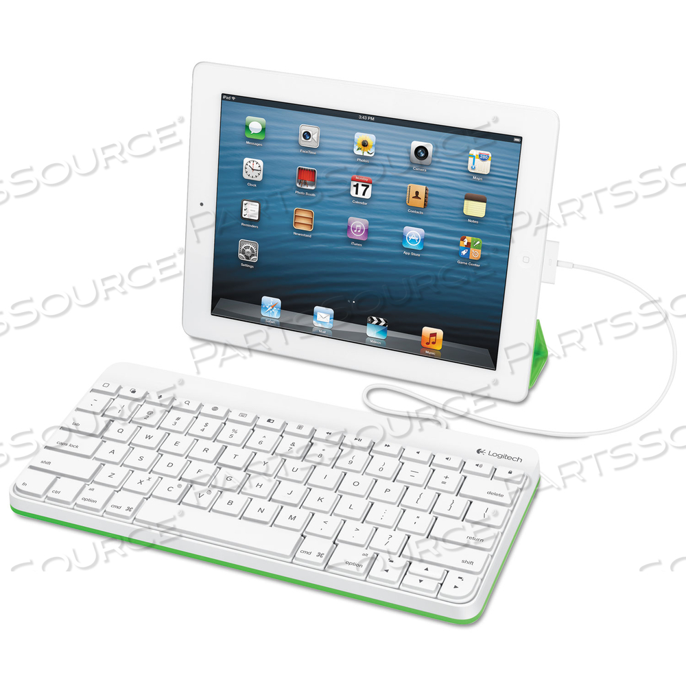 WIRED KEYBOARD FOR IPAD, APPLE LIGHTNING, WHITE by Logitech
