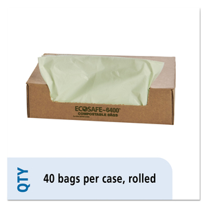 ECOSAFE-6400 BAGS, 48 GAL, 0.85 MIL, 42" X 48", GREEN by Envision