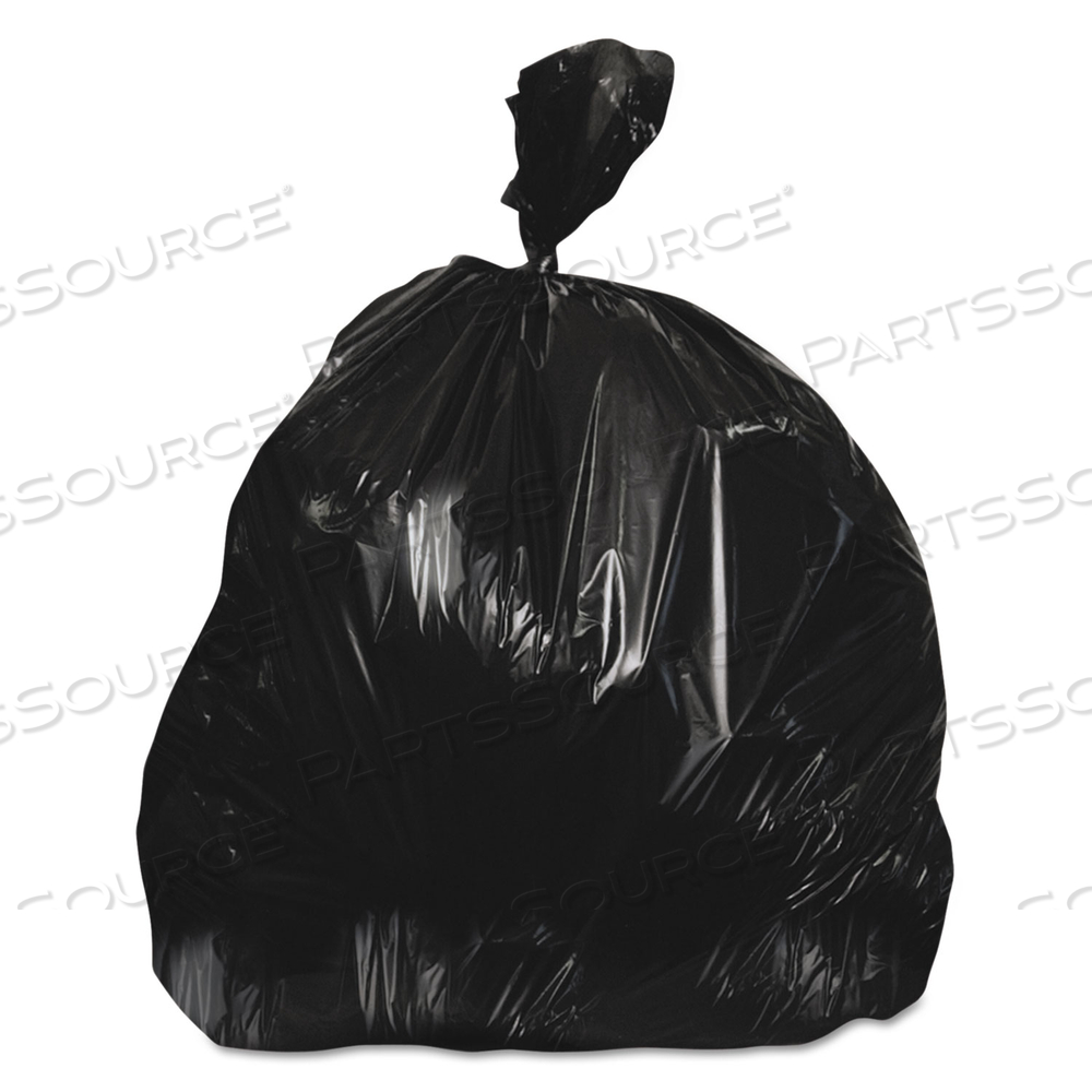 HIGH-DENSITY WASTE CAN LINERS, 33 GAL, 22 MICRONS, 33" X 40", BLACK, 25 BAGS/ROLL by Heritage