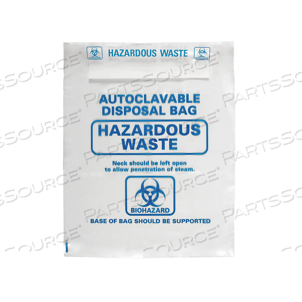 BIOHAZARD BAG 31 7/8IN L 24INW CLR PK200 by Heathrow Scientific, LLC BIOHAZARD BAG 31 7/8IN L 24INW CLR PK200 by Heathrow Scientific, LLC
