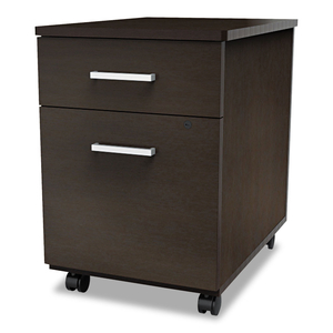 TRENTO LINE MOBILE PEDESTAL FILE, LEFT OR RIGHT, 2-DRAWERS: BOX/FILE, LEGAL/LETTER, MOCHA, 16.5" X 19.75" X 23.63" by Linea Italia Inc TRENTO LINE MOBILE PEDESTAL FILE, LEFT OR RIGHT, 2-DRAWERS: BOX/FILE, LEGAL/LETTER, MOCHA, 16.5" X 19.75" X 23.63" by Linea Italia Inc