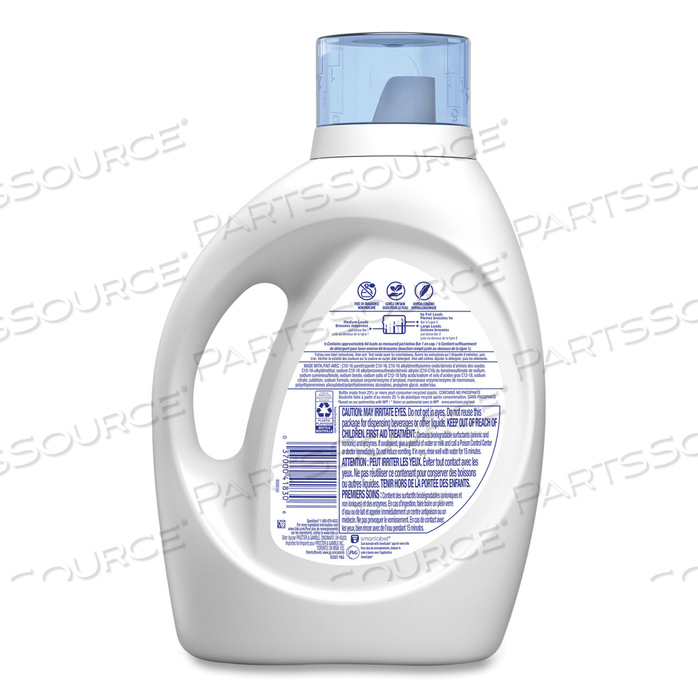 FREE AND GENTLE LIQUID LAUNDRY DETERGENT, UNSCENTED, 92 OZ BOTTLE by Tide FREE AND GENTLE LIQUID LAUNDRY DETERGENT, UNSCENTED, 92 OZ BOTTLE by Tide