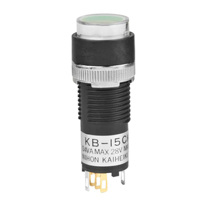 28V 0.4VA POLYAMIDE INCANDESCENT PUSH BUTTON SWITCH by NKK Switches of America, Inc.