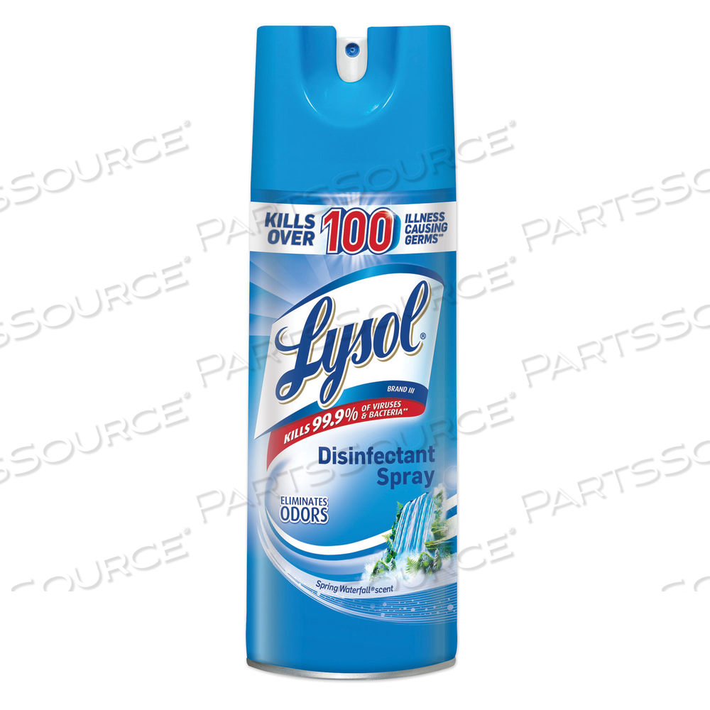 DISINFECTANT SPRAY, SPRING WATERFALL SCENT, 12.5 OZ AEROSOL SPRAY by Lysol DISINFECTANT SPRAY, SPRING WATERFALL SCENT, 12.5 OZ AEROSOL SPRAY by Lysol
