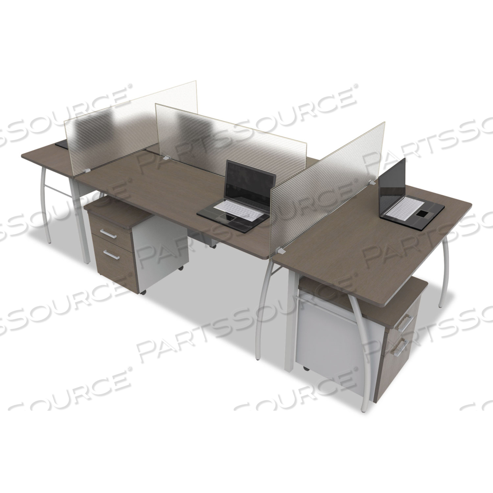 TRENTO LINE DIVIDING PANEL, POLYCARBONATE, 47.13W X 1.75D X 15.5H, TRANSLUCENT by Linea Italia Inc