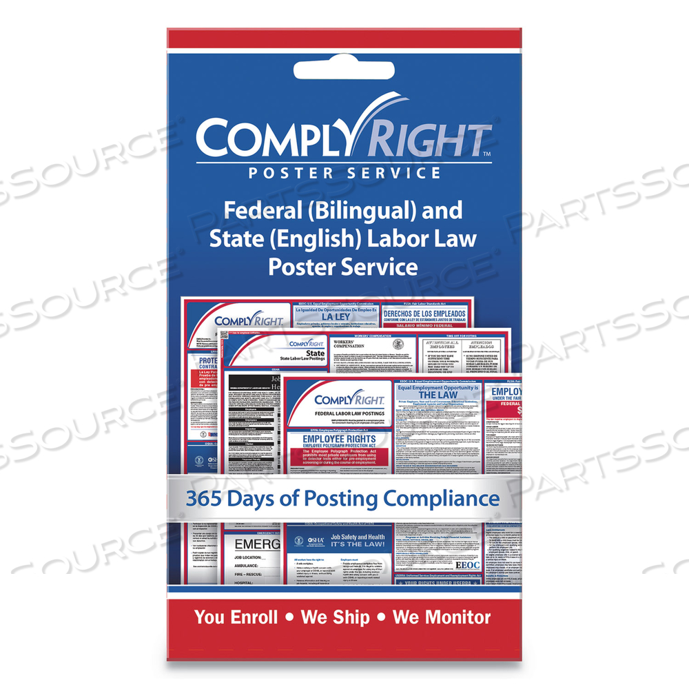 LABOR LAW POSTER SERVICE, "STATE LABOR LAW", 4 X 7 by Complyright