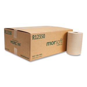 MORSOFT UNIVERSAL ROLL TOWELS, 8" X 350 FT, BROWN/CARTON by Morcon Tissue MORSOFT UNIVERSAL ROLL TOWELS, 8" X 350 FT, BROWN/CARTON by Morcon Tissue